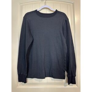 y2k carbon affliction type thermal long sleeve black sz L